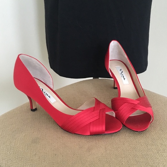 Adrianna Papell Red Satin Cocktail Dress - Picture 7 of 7